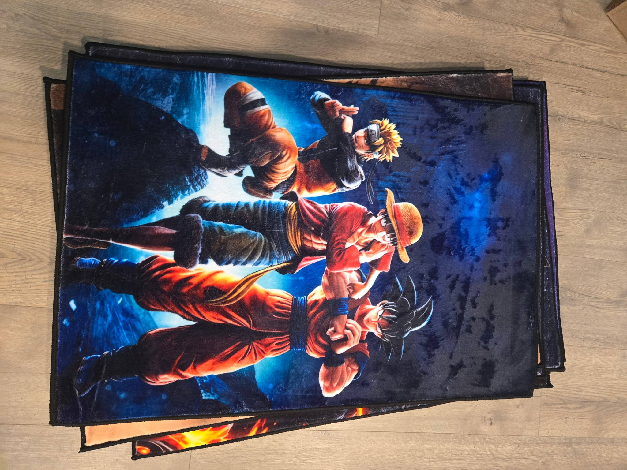 Naruto, Luffy and Goku rug